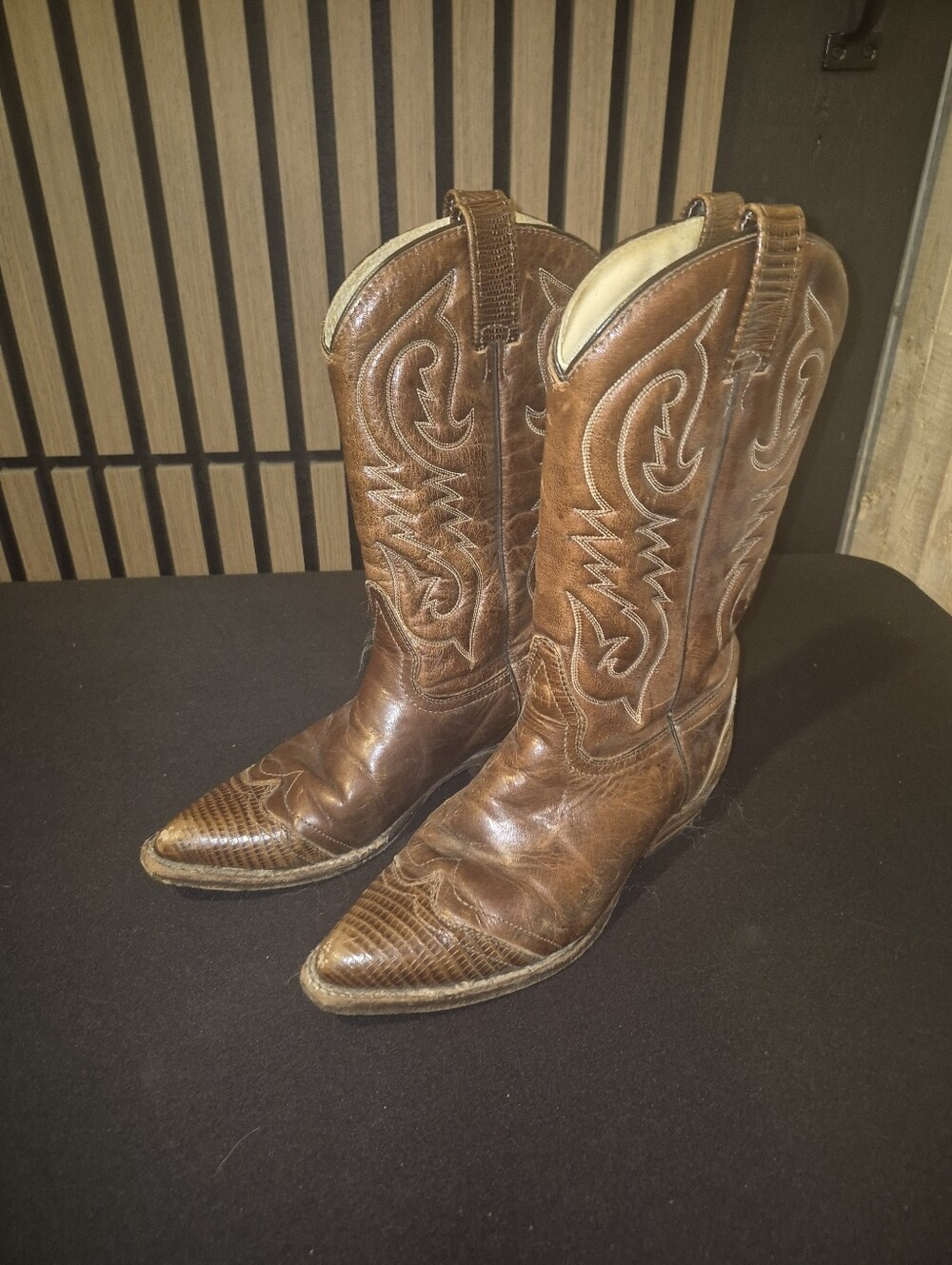 Women's Brown Leather Western Cowboy Boots